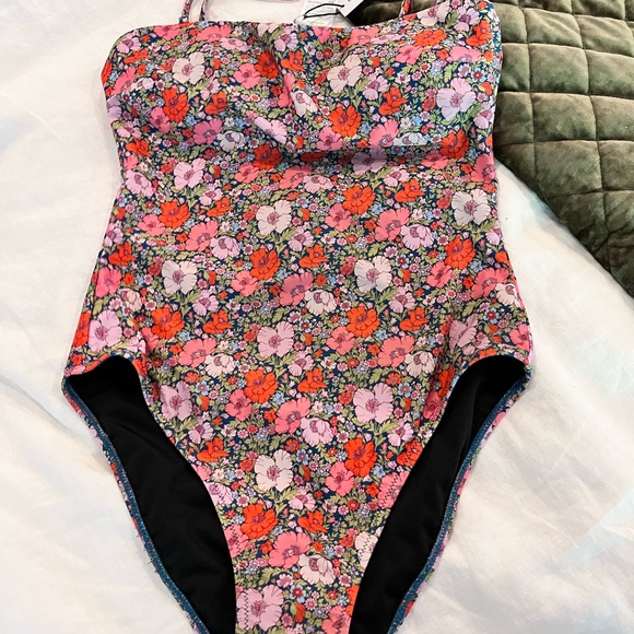NWT J.Crew Bandeau one-piece in Liberty® Meadow Song fabric - Picture 3 of 5